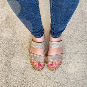 kersha embellished slide sandals